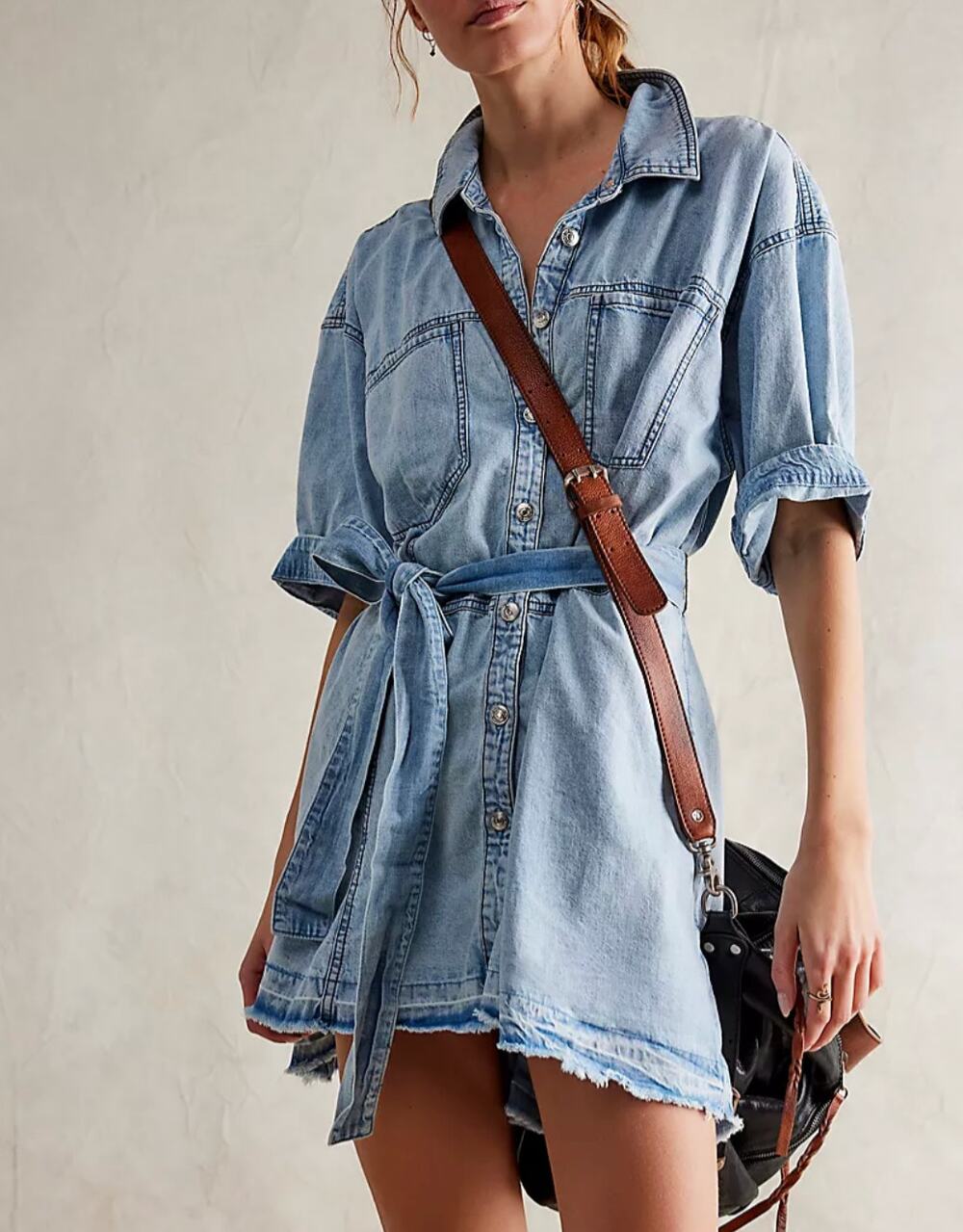 We The Free FP Jenny Light Denim Tunic  XS